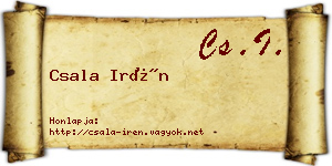 Csala Irén névjegykártya