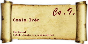 Csala Irén névjegykártya